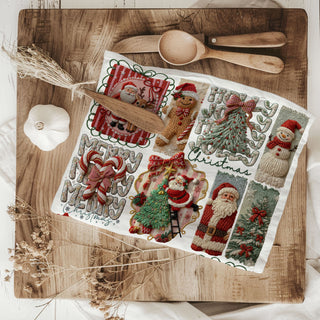 crochet texture christmas kitchen towel close up design
3d crochet look christmas towel santa gingerbread
textured holiday kitchen towel yarn style design
embroidered look christmas towel crochet aesthetic
knit texture christmas kitchen towel festive design