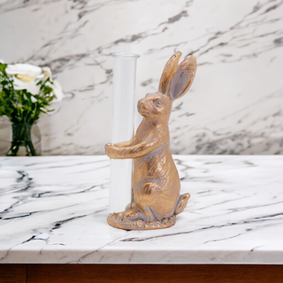 Gold Bunny Bud Vase