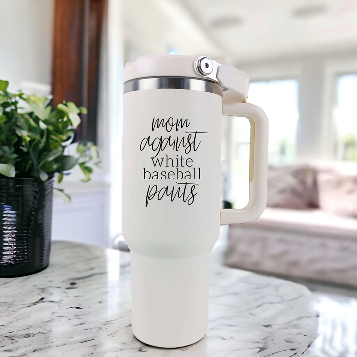 baseball mom travel mugs with handle