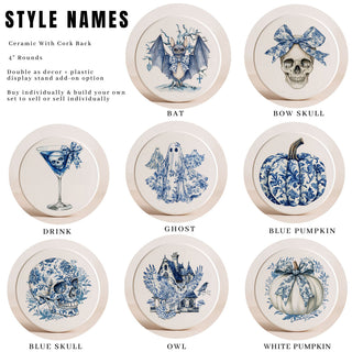 Chinoiserie Halloween Coasters