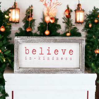 Believe in Kindness Holiday Decorations Signs