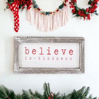 Believe Christmas Signs for the Home Wooden