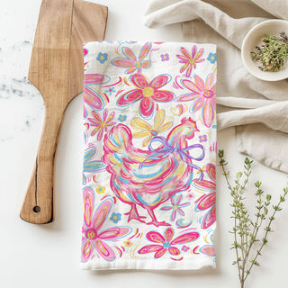 Modern farmhouse boho chicken kitchen towel floral
Artistic bohemian chicken dish towel colorful spring
Whimsical boho farmhouse chicken kitchen towel Easter
Colorful eclectic chicken towel bohemian floral spring