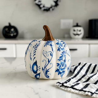 modern halloween decor blue white pumpkins
sophisticated halloween decor pumpkins blue white
neutral halloween styling blue white pumpkins
buy blue and white pumpkin decor set
resin pumpkins blue white fall decor for sale
chinoiserie pumpkins home decor fall purchase