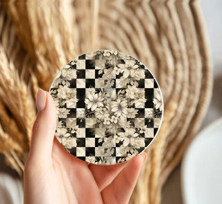 Courtly Check Coasters