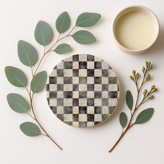 Courtly Check Coasters