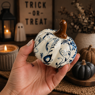 coastal farmhouse fall decor pumpkins blue white
preppy fall decor blue white pumpkins home styling
blue white floral pumpkin decor fall aesthetic
coastal chic fall pumpkins blue and white
elegant coastal fall styling pumpkins blue white
blue white decor pumpkins for lake house fall styling