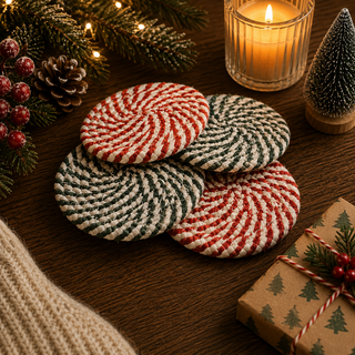 Candy Cane Coaster 4pk