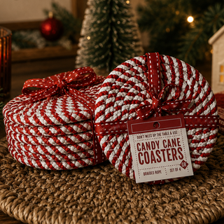 Candy Cane Coaster 4pk
