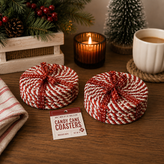 Candy Cane Coaster 4pk