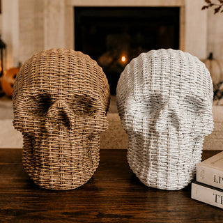 Bulk Elevated Halloween Home Decor and Gifts
earth tone skull decor rattan basketweave style neutral brown halloween fall gothic accent wicker texture natural
monochrome skull heads rattan basketweave texture white halloween fall decor gothic accent wicker style neutral
gothic farmhouse skull decor rattan basketweave style neutral brown white halloween fall table accent wicker texture. 