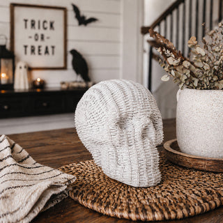 White rattan skull decor basketweave resin texture halloween fall table accent wicker style neutral gothic
Resin skull heads rattan basketweave look neutral brown white halloween decor wicker style gothic accent durable
indoor outdoor skull heads rattan basketweave texture neutral brown white halloween fall decor wicker style
curated skull decor rattan basketweave texture neutral brown white halloween fall gothic accent wicker style