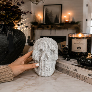 long lasting skull decor rattan basketweave style neutral brown white halloween fall gothic accent wicker texture durable
fade resistant skull heads rattan basketweave texture neutral brown white halloween fall decor gothic wicker style
Rattan skull decor 2 colors neutral brown white basketweave resin texture halloween fall gothic accent