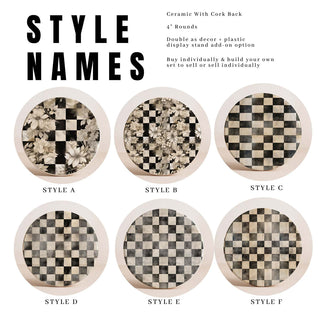 Courtly Check Coasters