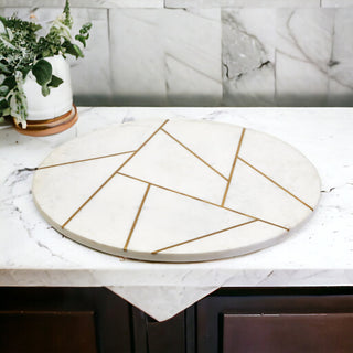 Marble & Gold Lazy Susan