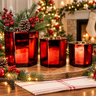 Red Candle Vase