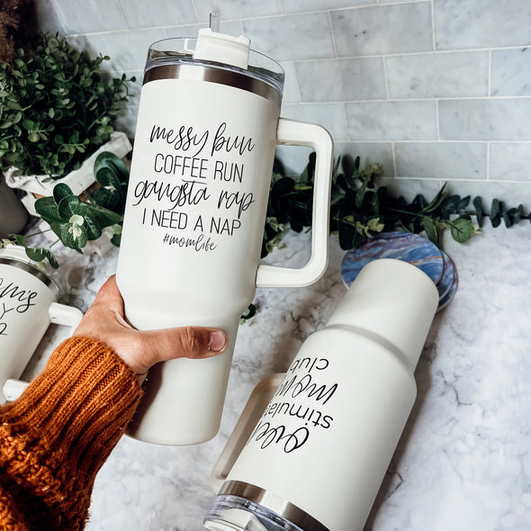 Messy Bun Coffee Mugs for Mom, Funny Mom Gifts Bulk, Tumblers wholesale
