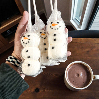 Snowman Marshmallow Kabobs