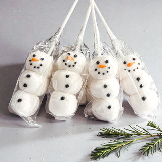 Snowman Marshmallow Kabobs