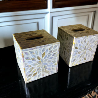 Mother of Pearl Tissue box
