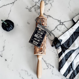 Made from durable beech wood, this engraved rolling pin provides even pressure for consistent designs every time. Whether you're baking Halloween cookies, decorating desserts, or creating seasonal treats with family, this tool delivers professional-looking results with minimal effort.