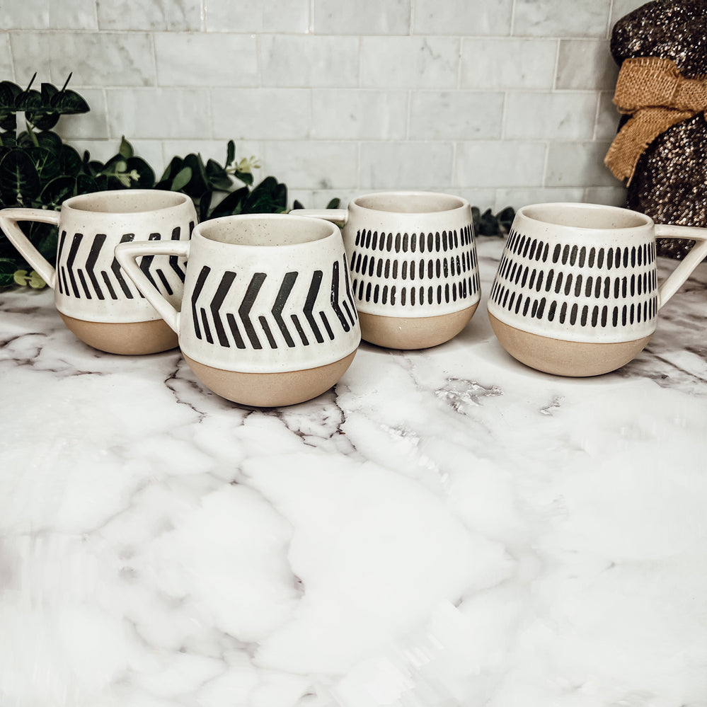 Ceramic coffee mugs with triangle shape handle for sale
