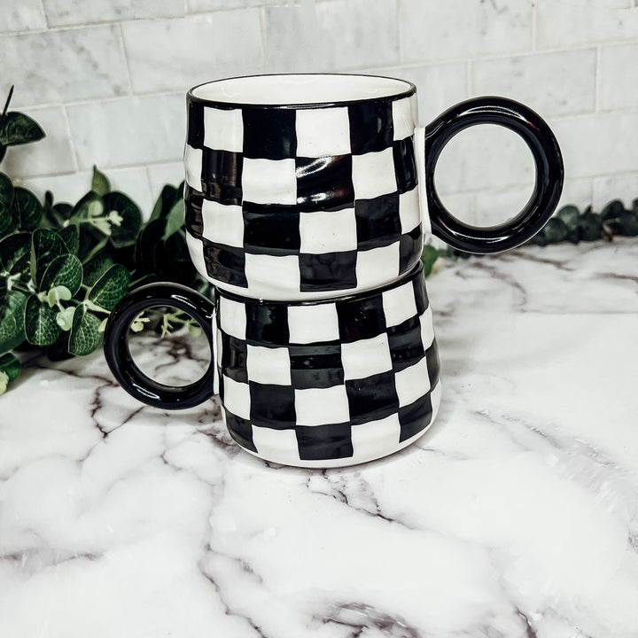 Classic black and white mugs for sale