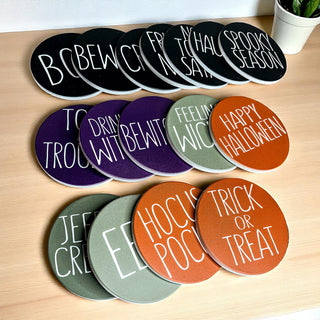 Halloween coasters styled for luxury seasonal entertaining
Spooky coaster collection perfect for Halloween parties
Mix and match Halloween coasters in modern home setting
Halloween drink coasters protecting furniture in style
Green Orange Halloween
Green Black Halloween
Orange Black Halloween