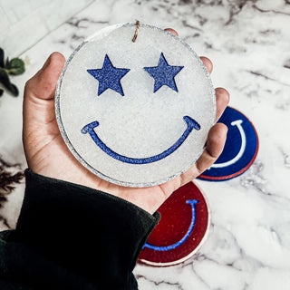 First car gifts unique, glitter smiley face car air fresheners