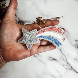 Unique patriotic gifts for her or him, glitter air freshener car decor