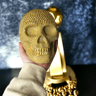 Skeleton Head figurines gold