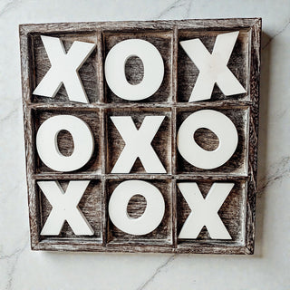 Handmade wooden tic tac toe board for coffee table
Rustic farmhouse tic tac toe game decor
Wooden XO game board home decor
Distressed wood tic tac toe tabletop game
Farmhouse style game board decoration