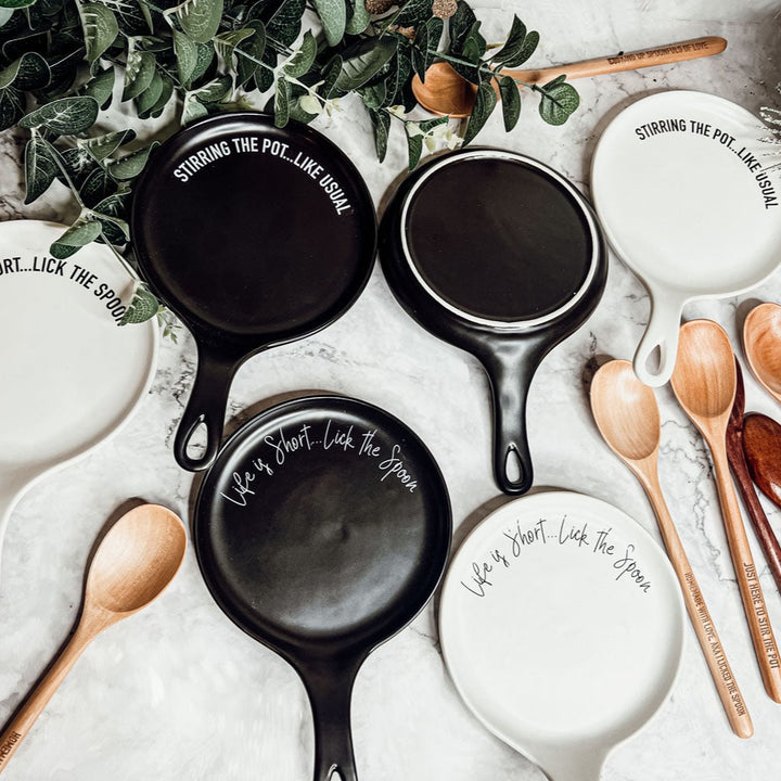 Handmade Spoons and Spoon Rests With Funny Sayings
