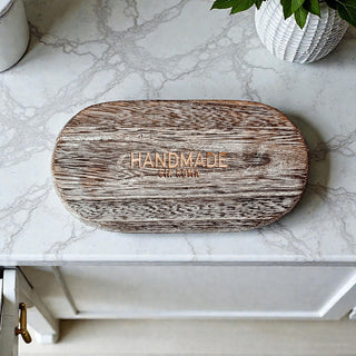 neutral natural wood bedside trinket dish
distressed wood decorative tray for entryway table
handmade Paulownia wood bowl for bathroom vanity
small wooden organizer tray for nightstand