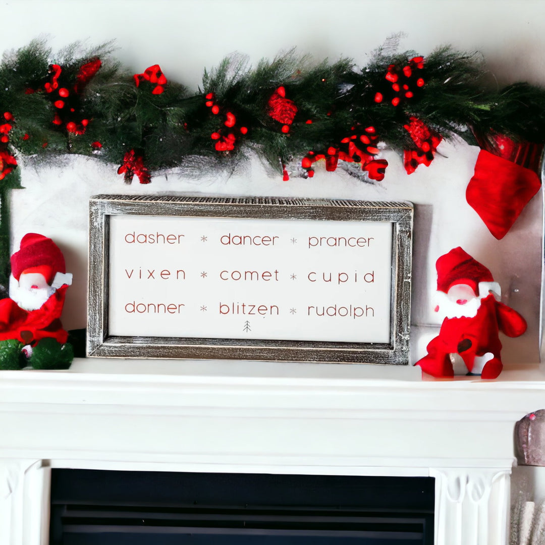 Cute Family Christmas Mantle Sign Decorations