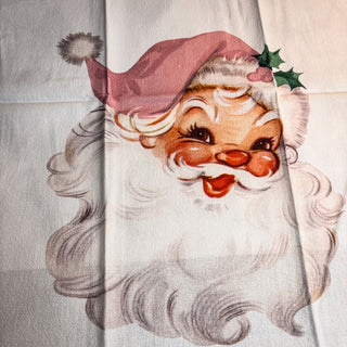 Vintage Santa kitchen towel gift
Pink holiday kitchen towel gift
Christmas kitchen decor gift pink
Quality pink Christmas kitchen accessories