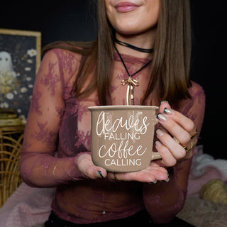 Fall coffee addict cup
Coffee and leaves mug
Autumn coffee lover gift
Wholesale Fall Season Coffee Lover Mug Brown Ceramic Double-Sided Design
