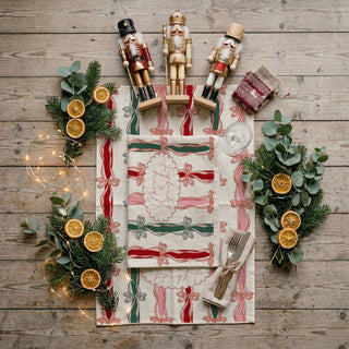 christmas kitchen accent towel with festive ribbon pattern
holiday dish towel for cozy winter kitchen decor
christmas towel for styling tiered tray kitchen decor
festive kitchen towel for countertop holiday display
christmas towel for decorating oven handle holiday style
holiday kitchen linen with ribbon bow christmas design