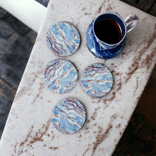 Marble Blue Coasters