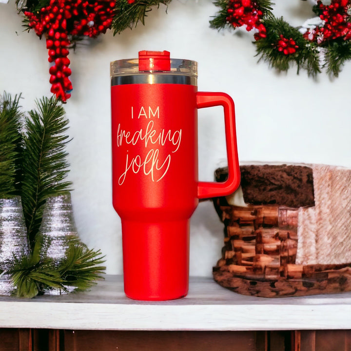 Red Christmas Travel Mug Gifts funny, Christmas Tumblers with funny sayings wholesale