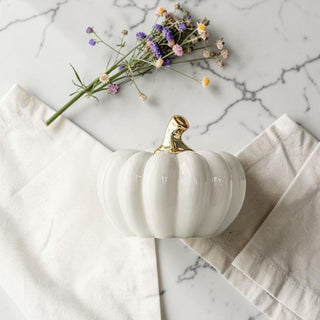 popular neutral pumpkin decor white gold accents
decorative white pumpkins for stylish fall home
white pumpkin set for modern farmhouse decor
neutral fall decor pumpkins white ceramic set
high end look white pumpkin decor affordable
housewarming gift white pumpkin decor neutral fall
fall hostess gift elegant white ceramic pumpkin set
thanksgiving decor gift white pumpkins gold accent