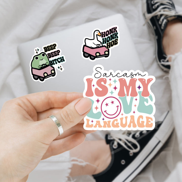 Laptop stickers funny, retro stickers with quotes waterproof die cut wholesale sticker gifts