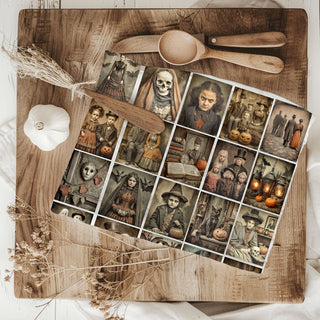 vintage halloween art towel perfect for october housewarming gift
retro spooky portrait towel for old world halloween kitchen
vintage halloween décor accent towel hanging on rustic hook
unique gothic halloween towel for dark vintage home aesthetic