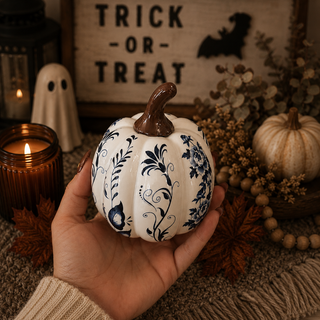 blue white pumpkins fall decor neutral home styling
resin pumpkin set blue white autumn decor
decorative blue white pumpkins set of 3
chinoiserie fall decor pumpkin set blue and white
hamptons style fall decor blue and white pumpkins