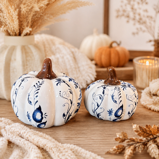 Blue & White Pumpkin