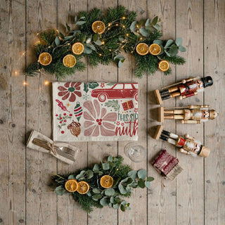 vintage style christmas kitchen towel retro holiday design
old fashioned christmas decor kitchen towel festive print
nostalgic christmas kitchen towel vintage holiday aesthetic
retro holiday kitchen decor towel christmas themed
classic christmas style dish towel festive vintage look