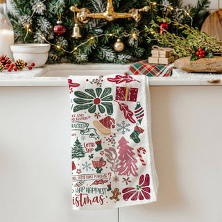 neutral boho christmas towel vintage holiday design
funny christmas gift kitchen towel for women
gift for mom funny christmas kitchen towel
holiday gift for friend funny kitchen towel decor