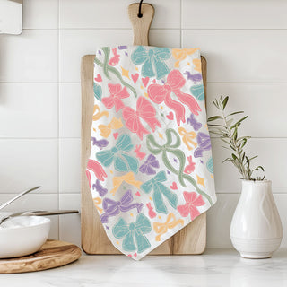 vintage easter bunny and bow tea towel
feminine easter kitchen towel design
pastel ribbon print kitchen towel
easter towel pastel spring decor
springtime bunny and bow towel
cute easter gift kitchen towel
pastel easter kitchen accessories