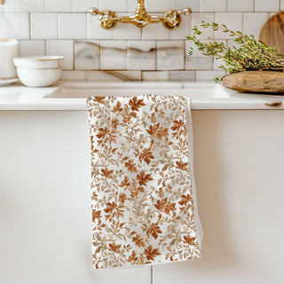 autumn housewarming gift leaf print dish towel
fall baking gift set with autumn leaves kitchen towel
seasonal fall kitchen gift autumn leaf tea towel
rustic fall kitchen decor with foliage flour sack towel
autumn leaf flour sack towel in cozy cottage kitchen