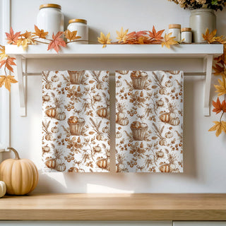pumpkin pattern cotton towel for fall housewarming gift
harvest festival pumpkin kitchen towel 
pumpkin print fall towel for holiday cooking and baking
autumn pumpkin dish towel with classic farmhouse style
pumpkin filled basket towel for rustic thanksgiving decor